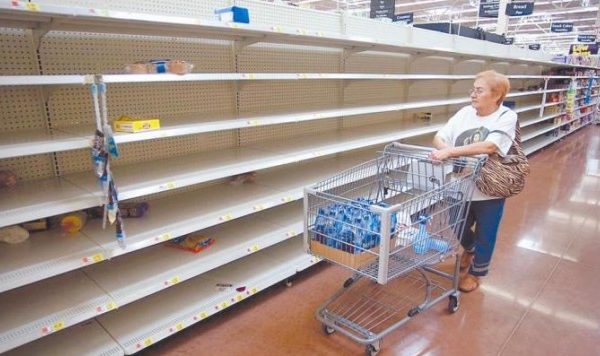 Elderly Empty Shelf 600x356 - EMERGENCY WATER NEWS</br>and WATER THOUGHTS